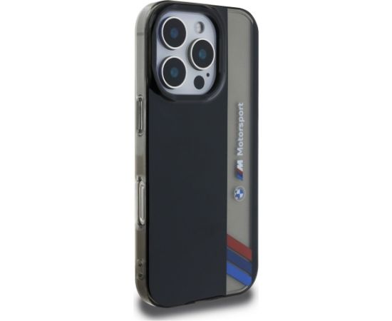 BMW Motorsport IML Vertical Stripe Aizsargapvalks priekš Apple iPhone 16 Pro Max
