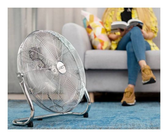 Grīdas ventilators 18'' 120W hroma LTC