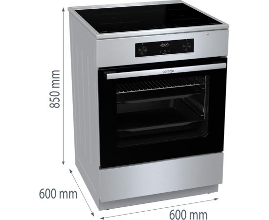 GORENJE GEIT6C60XPG 741273 Nerūsējoša tērauda Elektriskā plīts ar indukcijas virsmu 60cm