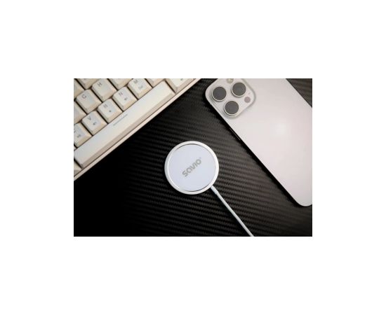 Bezvadu Lādētājs Savio ar USB - USB-C kabeli 15W 1m White