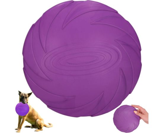 Springos Frisbi sobakam, 2 vienā, aportivochnyj диск, bļoda edy, diametrs 18 cm, violeta