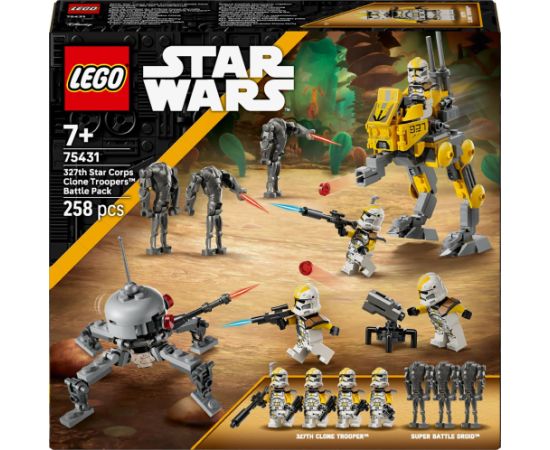 Lego Star Wars Zestaw bitewny — żołnierze-klony z 327. korpusu galaktycznego (75431)