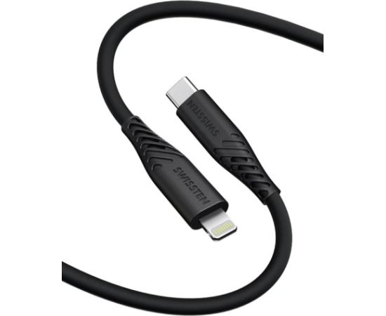 Swissten Soft Silicone USB-C - Lightning 60W Кабель для передачи данных и зарядки 1.5m