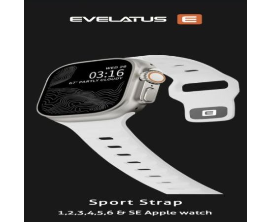 Evelatus   Watch 38/40/41 Sport Silicone Loop White