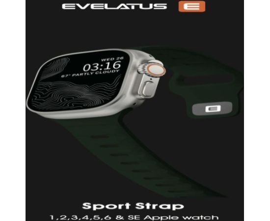 Evelatus   Watch 38/40/41 Sport Silicone Loop Dark greenish Dark Green
