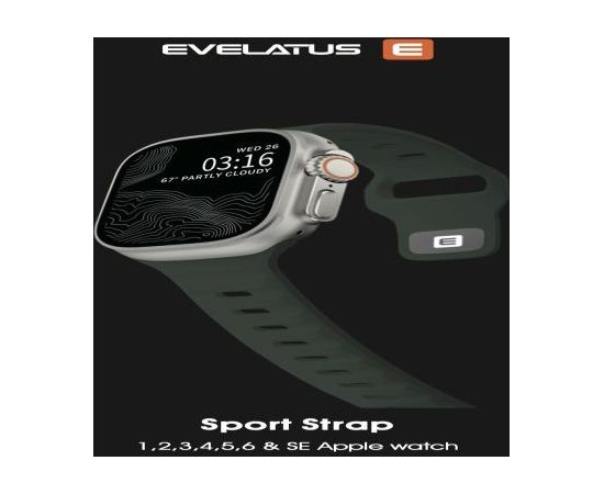 Evelatus   Watch 42/44/45 Sport Silicone Loop Dark Gray
