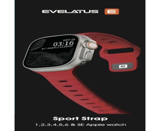 Evelatus   Watch 38/40/41 Sport Silicone Loop Dark Red
