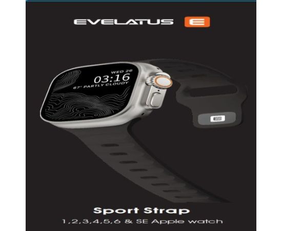 Evelatus   Watch 38/40/41 Sport Silicone Loop Anthracite Gray