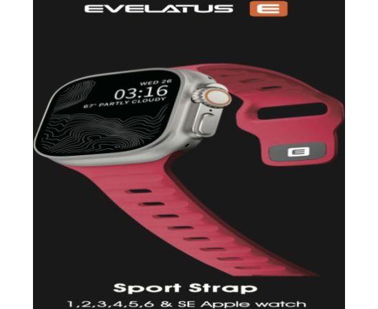 Evelatus   Watch 38/40/41 Sport Silicone Loop Dark Cherry