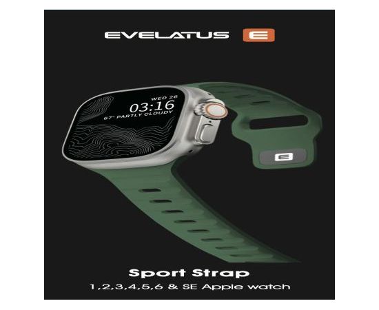 Evelatus   Watch 42/44/45 Sport Silicone Loop Green