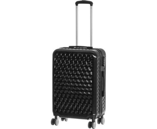 Ceļojuma soma Acces Embossing melns 44.5x25.5x67cm 4-ritenīš