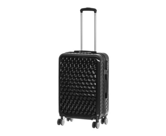 Ceļojuma soma Acces Embossing melns 32.5x22x57cm 4-ritenīši