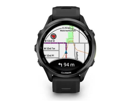 GARMIN Forerunner 970 Carbon Grey DLC Titanium with Black Case and Black/Translucent Whitestone Band