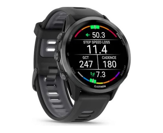 GARMIN Forerunner 970 Carbon Grey DLC Titanium with Black Case and Black/Translucent Whitestone Band