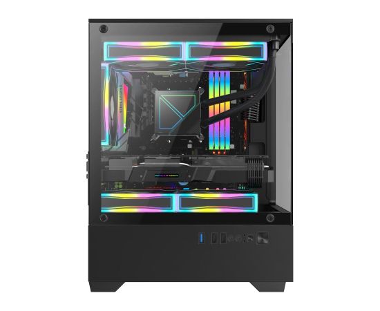 Case GOLDEN TIGER Raider SL-2 MiniTower Case product features Transparent panel Not included Colour Black RAIDERSL-2