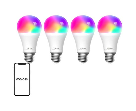 Meross MSL120 WiFi Smart LED Light Bulb (HomeKit) (four-pack)