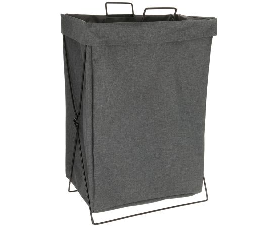 Veļas grozs MAX DAY 44x30xH63cm, tumši pelēks