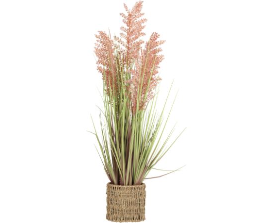 Mākslīgais augs IN GARDEN H87cm, oranža sorgo, zāle ar podiņu