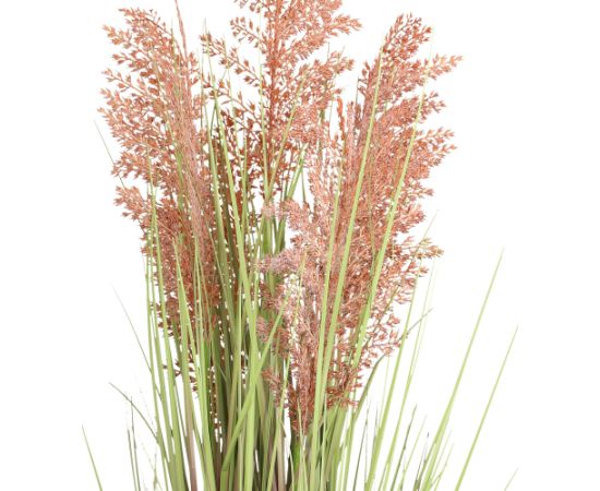 Mākslīgais augs IN GARDEN H87cm, oranža sorgo, zāle ar podiņu