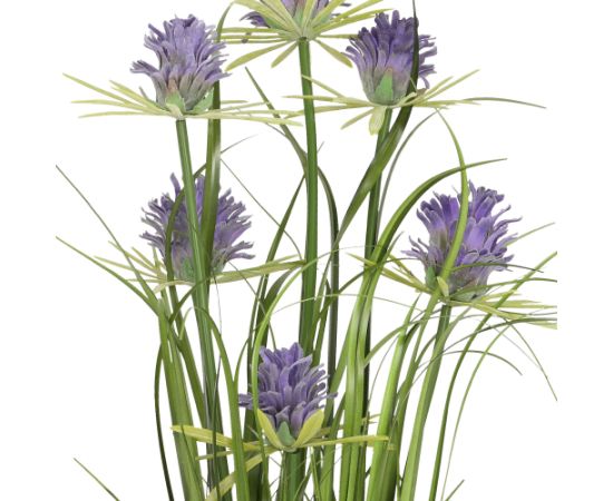 Mākslīgais zieds IN GARDEN H70cm, violeta krizantēma, zāle ar podiņu