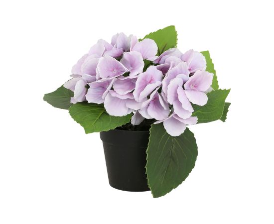 Artificial flower IN GARDEN H18cm, purple hydrangea with pot