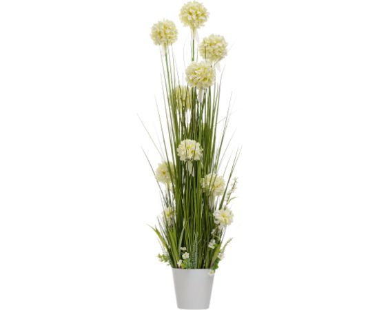 Mākslīgais zieds IN GARDEN H120cm, balta hiacinte, zāle ar podiņu