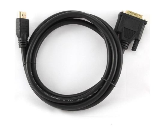 Gembird HDMI to DVI male-male cable with gold-plated connectors, 1.8m, bulk pack