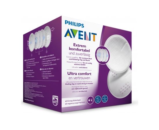 PHILIPS AVENT Vienreizējas lietošanas krūšturu ieliktnīši (60 gab.) - SCF254/61