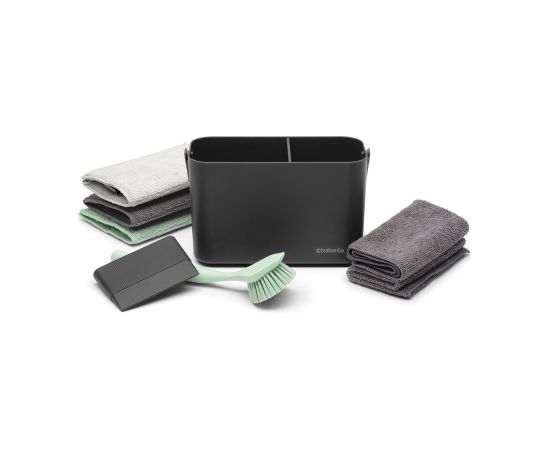 BRABANTIA tīrīšanas komplekts SinkSide, 5gab., dark grey - 233340