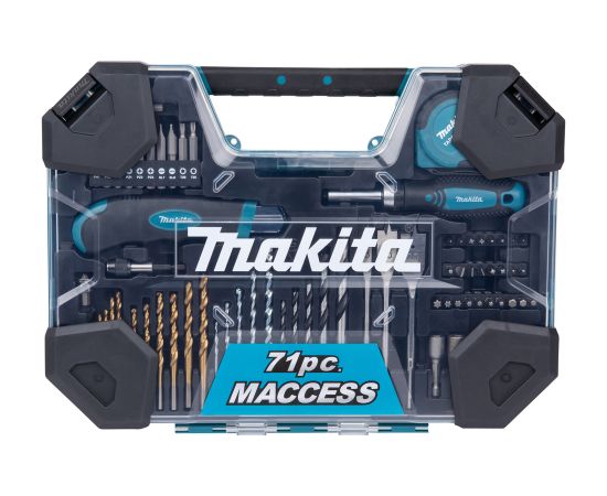 Urbju un skrūvgriežu uzgaļu komplekts Makita E-22589; 71 gab.