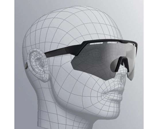 Rockbros 189114 polarised cycling glasses with UV protection and prescription insert, grey