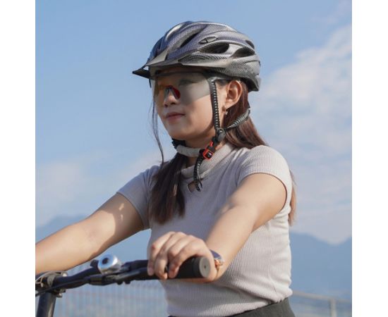 Rockbros 189114 polarised cycling glasses with UV protection and prescription insert, grey