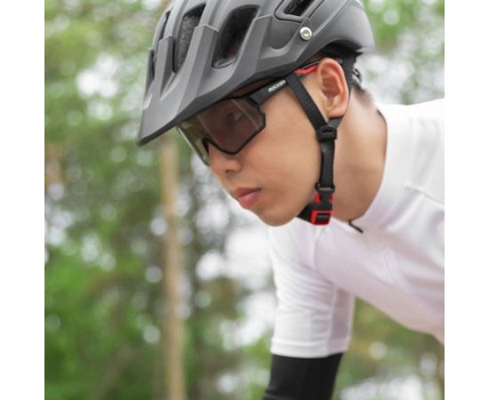 Rockbros 10135 UV400 photochromic cycling glasses, black and red