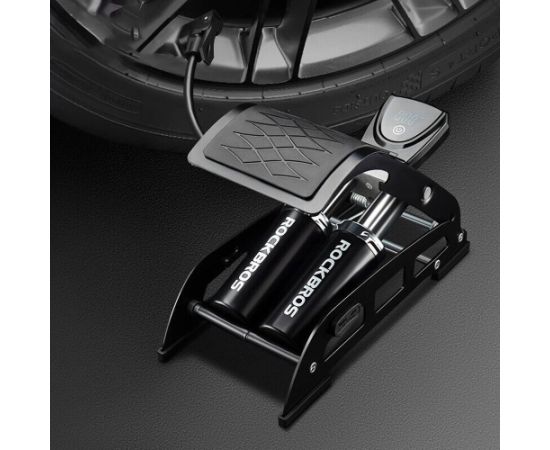 Rockbros 42430001001 black foot pump with display