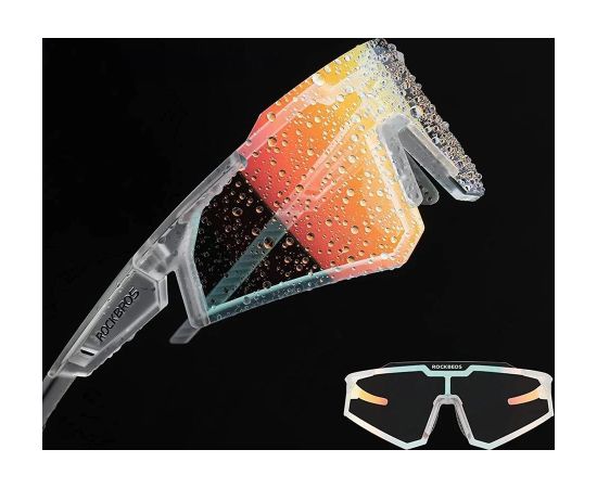 Rockbros SP291 UV400 white photochromic cycling glasses