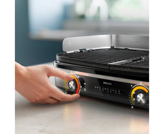 Philips HD6222/90 elektriskais galda grils, melns