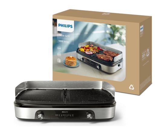 Philips HD6222/90 elektriskais galda grils, melns