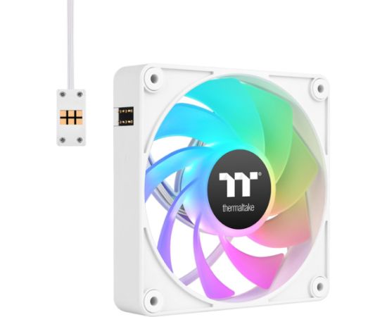 Thermaltake CT120 EX Reverse ARGB Sync PC Cooling Fan, Case Fan (White, Pack of 3)