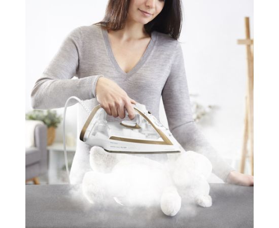 Tefal Puregliss FV8042 Dry & Steam iron Durilium AirGlide Autoclean soleplate 3000 W Bronze, White