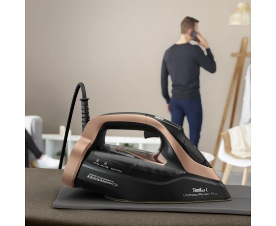 Tefal Ultimate Power Pro FV9E50 Dry & Steam iron Durilium AirGlide Autoclean soleplate 3200 W Black, Copper