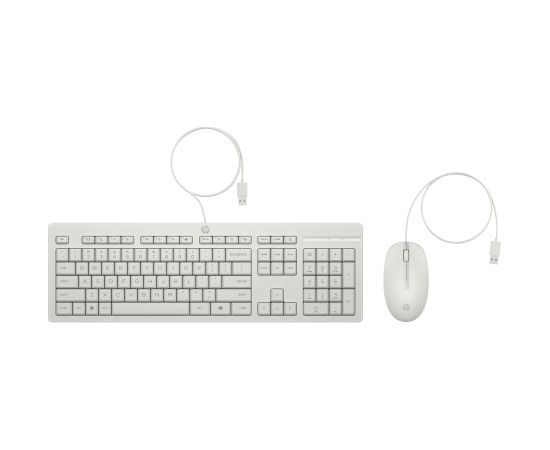 HP 225 G2 USB Wired Mouse Keyboard Combo, Copilot Key - Cashmere White - ESTONIAN / AW5S6AA#ARK
