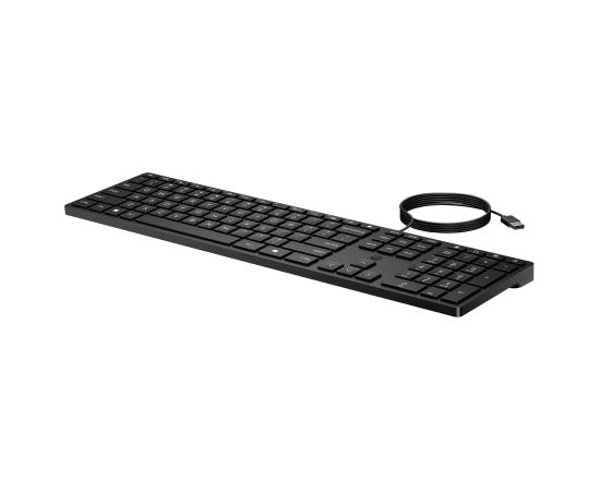 HP 320K USB Wired Keyboard - Black - US ENG / 9SR37UT#ABB
