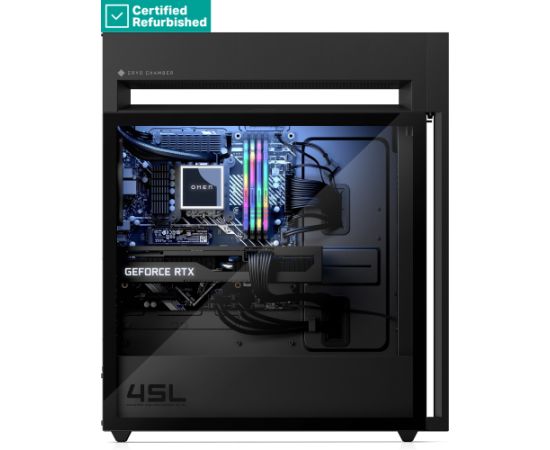 RENEW SILVER OMEN by HP 45L Gaming Desktop PC GT22-2002nf - i9-14900K, 32GB, 2TB SSD, GeForce RTX 4090 24GB, No Mouse, Win 11 Home, 1 years / 9S1A3EAR#ABF
