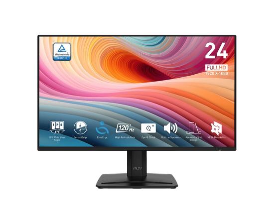 LCD Monitor MSI PRO MP242A E2 24" Business Matte Panel IPS 1920x1080 16:9 120 Hz 1 ms Speakers Colour Black PROMP242AE2