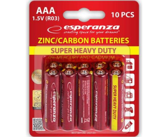 Esperanza EZB205 R03-10BB (AAA) Блистерная упаковка 10шт.