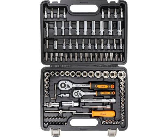 INSTRUMENTU KOMPLEKTS Isma  108elementi 1/4" ,3/8" (4-22mm)