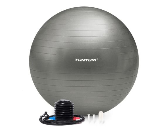Vingrošanas bumba TUNTURI Gymball 90cm, Anti-Burst, Sudrabs