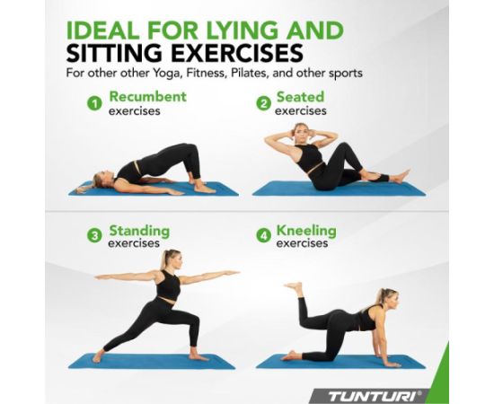 Jogas paklājiņš Tunturi Yogamat 8mm, benzīna zils