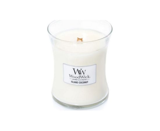 WoodWick Island Coconut scented candle with wooden wick 275 g