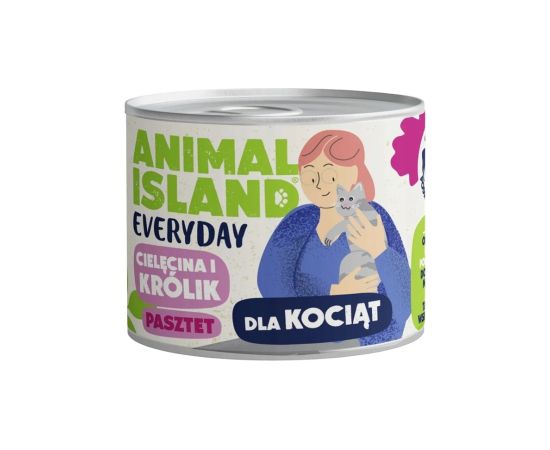 ANIMAL ISLAND Everyday Veal and rabbit for kittens - wet cat food - 185g